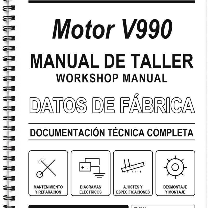 Manual de Taller Aprilia Motor V990 (Inglés)