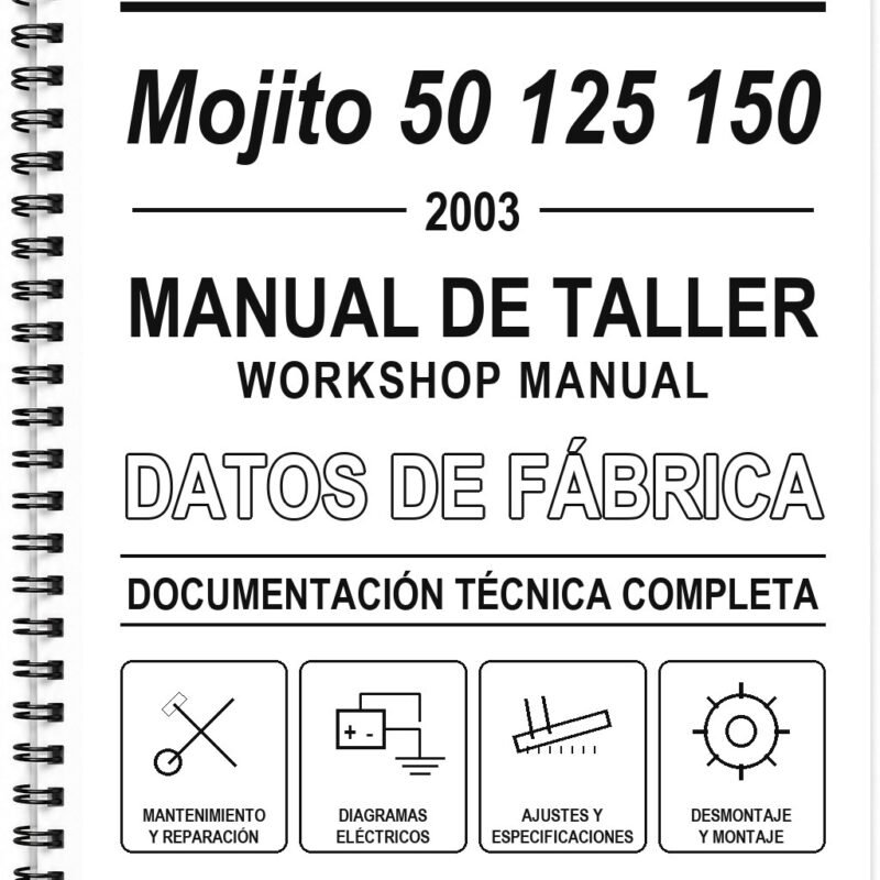 Manual de Taller Aprilia Mojito 50 125 150 (2003) (Inglés)
