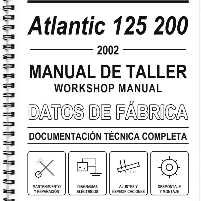 Manual de Taller Aprilia Atlantic 125 200 (2002) (Inglés)