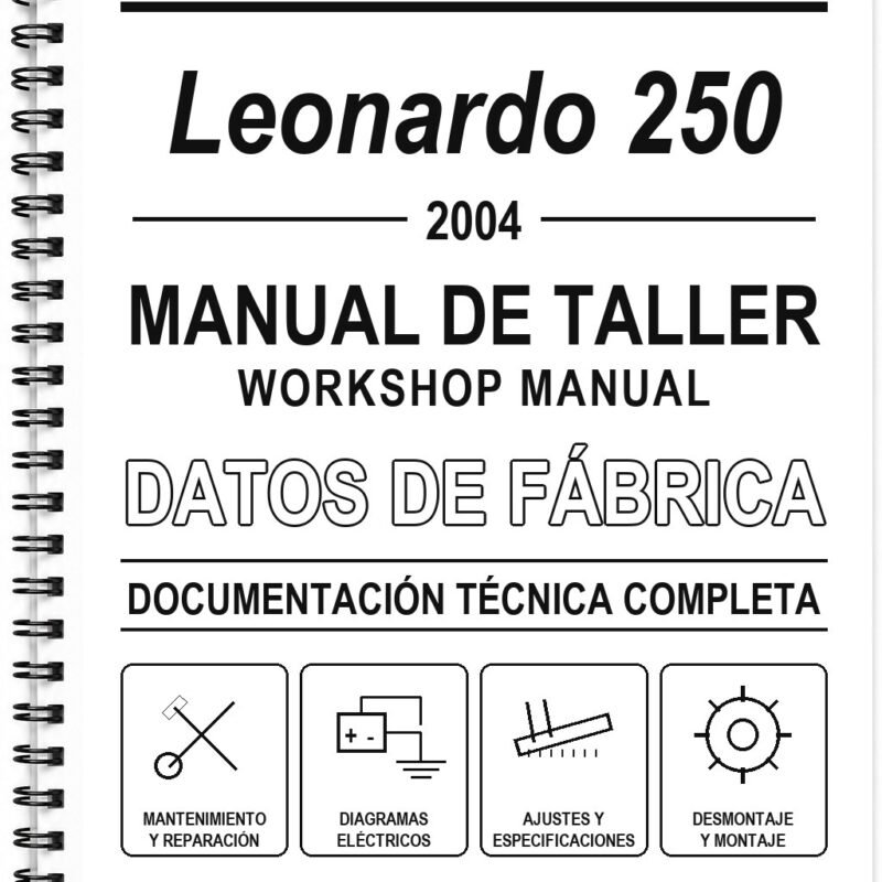 Manual de Taller Aprilia Leonardo 250 (2004) (Inglés)