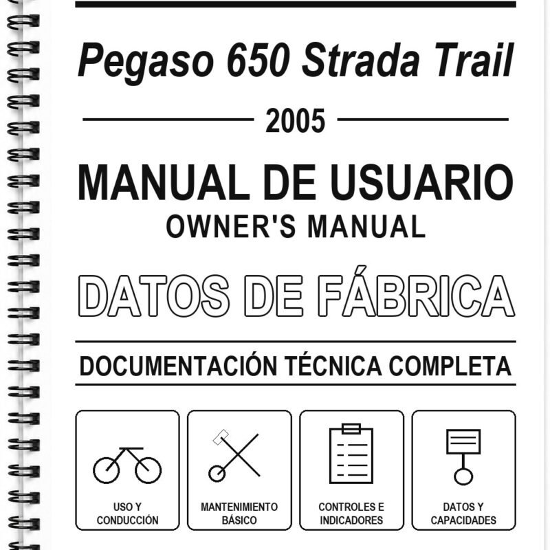 Manual de Usuario Aprilia Pegaso 650 Strada Trail (2005) (Inglés)
