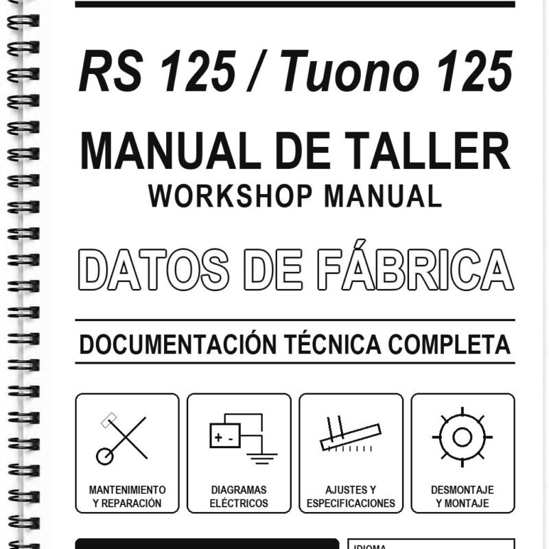 Manual de Taller Aprilia RS 125 / Tuono 125 (Inglés)