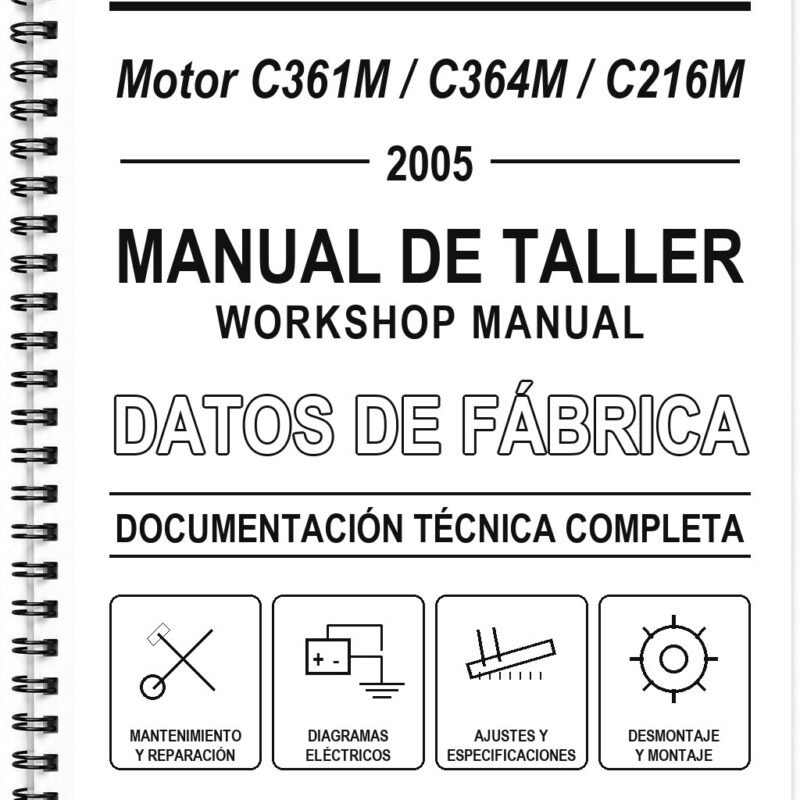 Manual de Taller Aprilia Motor C361M / C364M / C216M (2005) (Inglés)