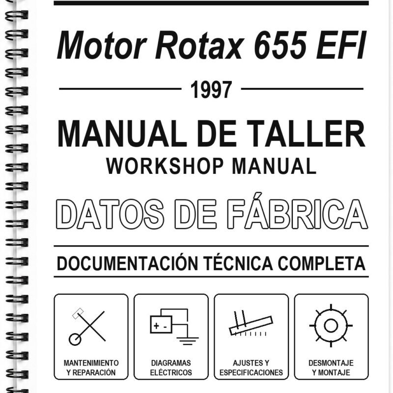 Manual de Taller Aprilia Motor Rotax 655 EFI (1997) (Inglés)