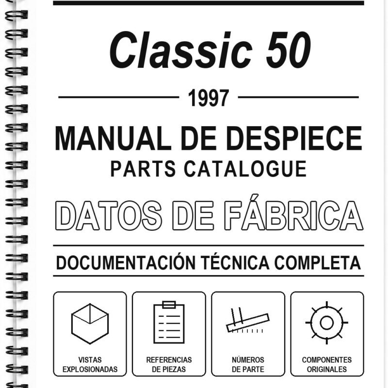Manual de Despiece Aprilia Classic 50 (1997) (Italiano)
