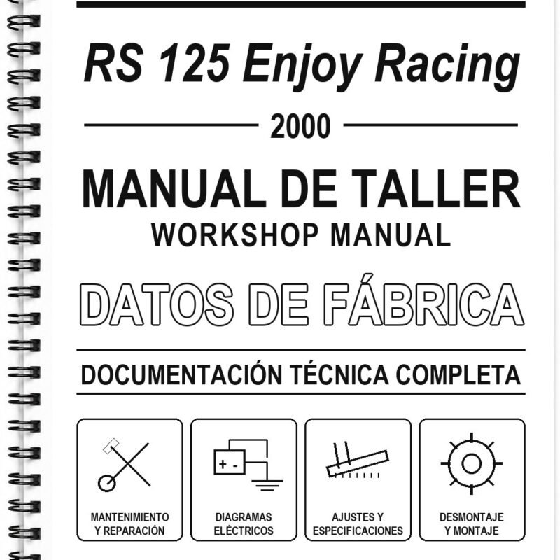 Manual de Taller Aprilia RS 125 Enjoy Racing (2000) (Inglés)