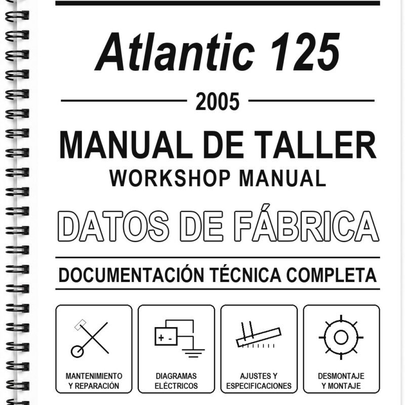 Manual de Taller Aprilia Atlantic 125 (2005) (Inglés)