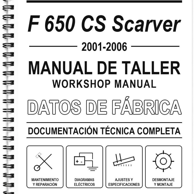 Manual de Taller BMW F 650 CS Scarver (2001-2006) (Inglés)
