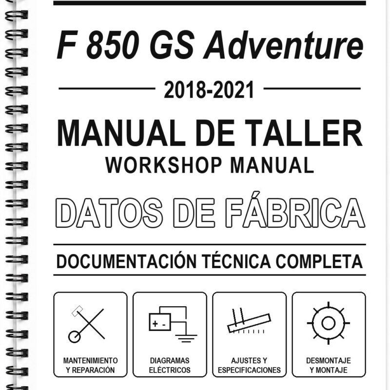 Manual de Taller BMW F 850 GS Adventure (2018-2021) (Inglés)