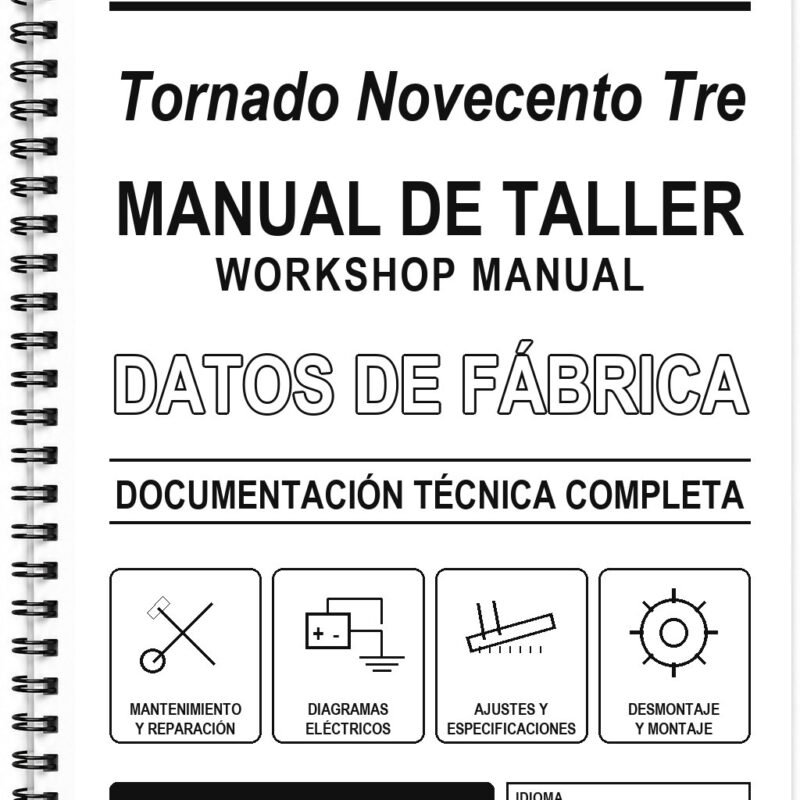 Manual de Taller Benelli Tornado Novecento Tre (Inglés)