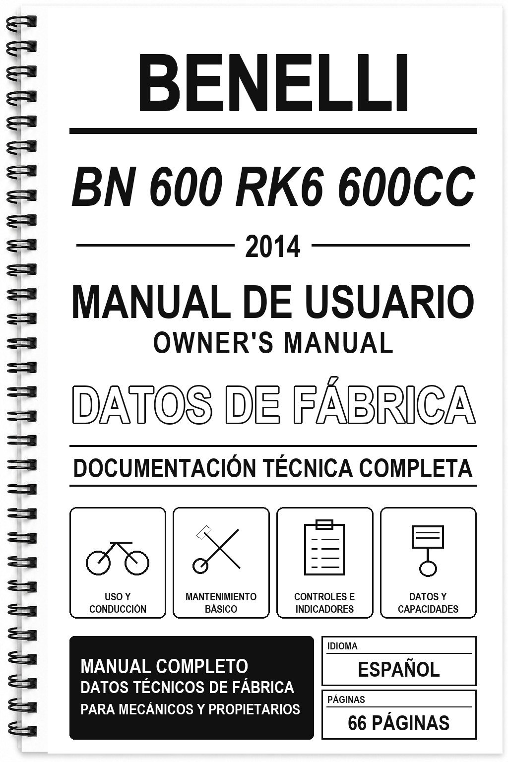 Manual de Usuario Benelli BN 600 RK6 600CC (2014)