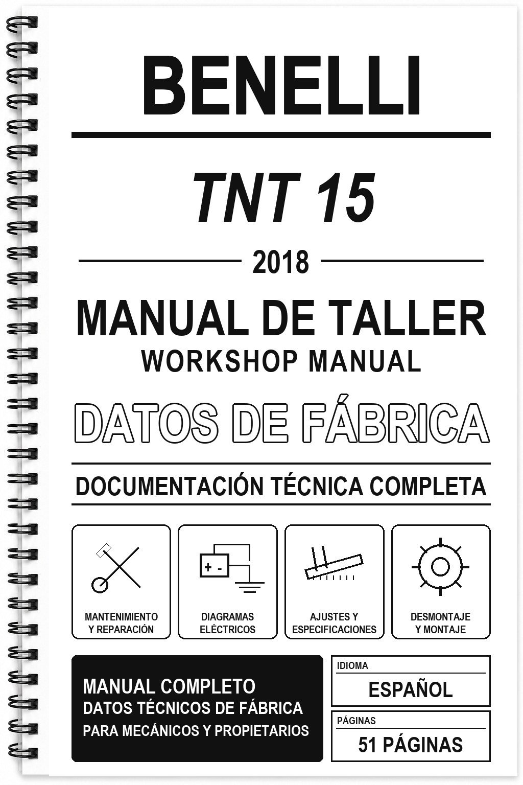 Manual de Taller Benelli TNT 15 (2018)