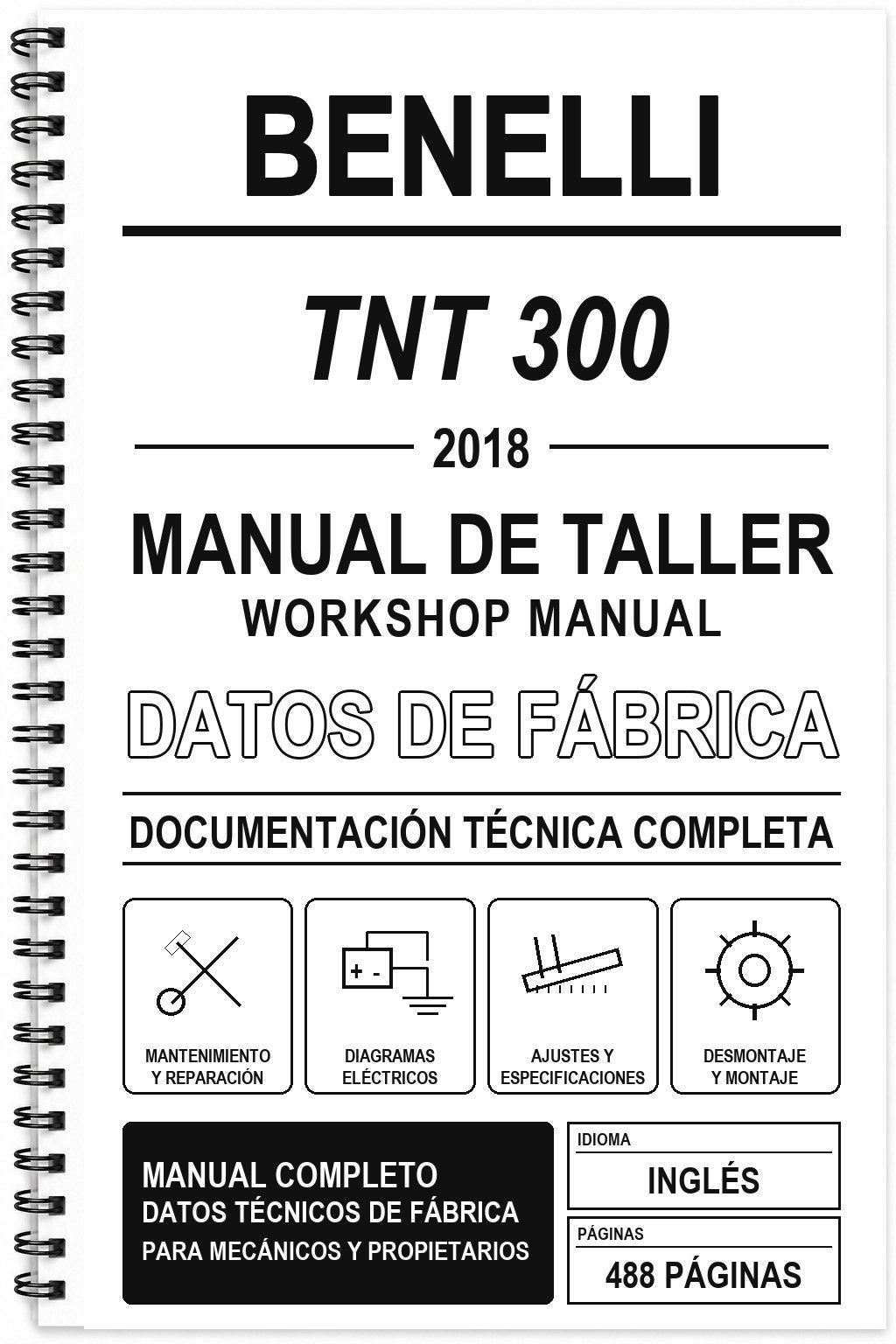 Manual de Taller Benelli TNT 300 (2018) (Inglés)