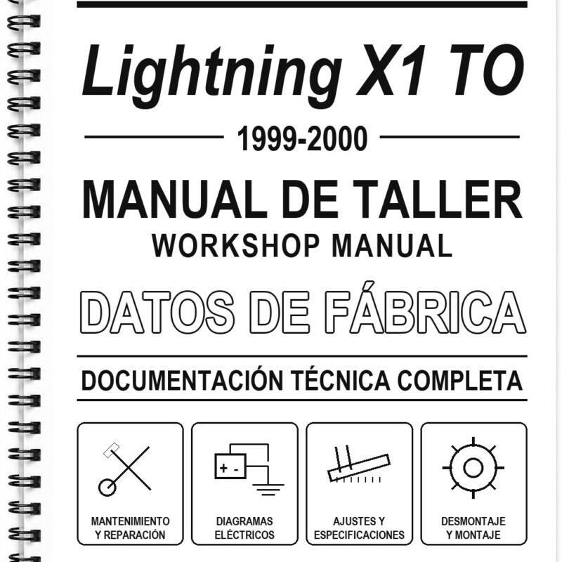 Manual de Taller Buell Lightning X1 TO (1999-2000) (Inglés)