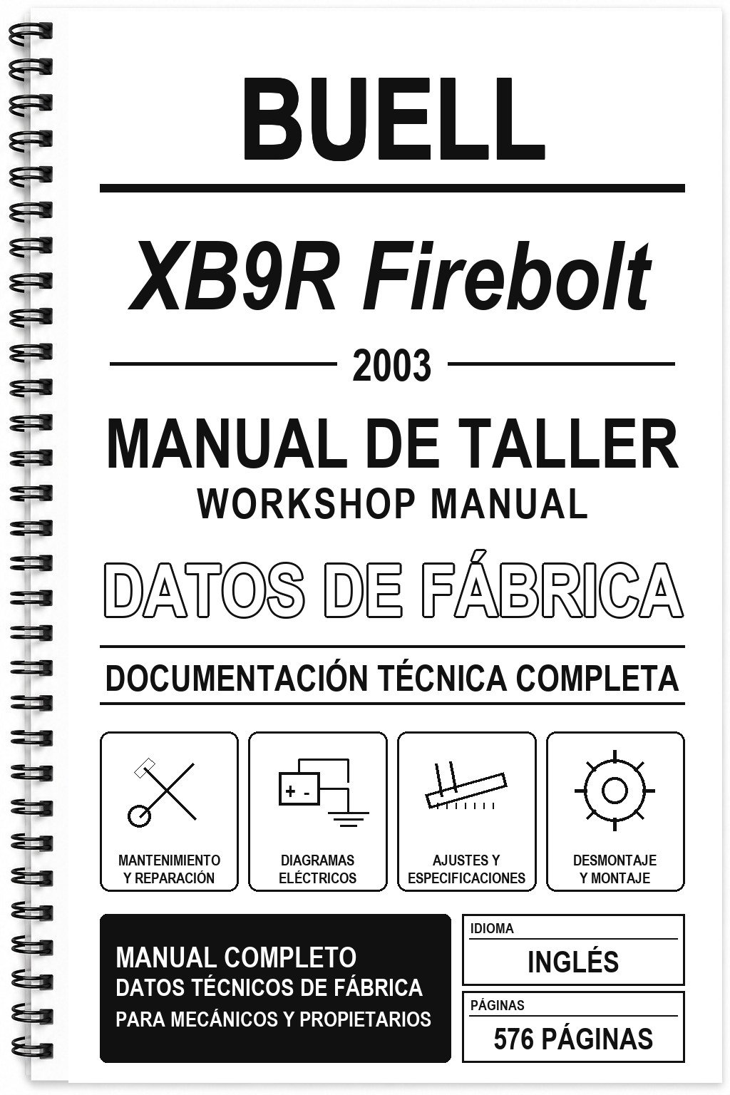 Manual de Taller Buell XB9R Firebolt (2003) (Inglés)