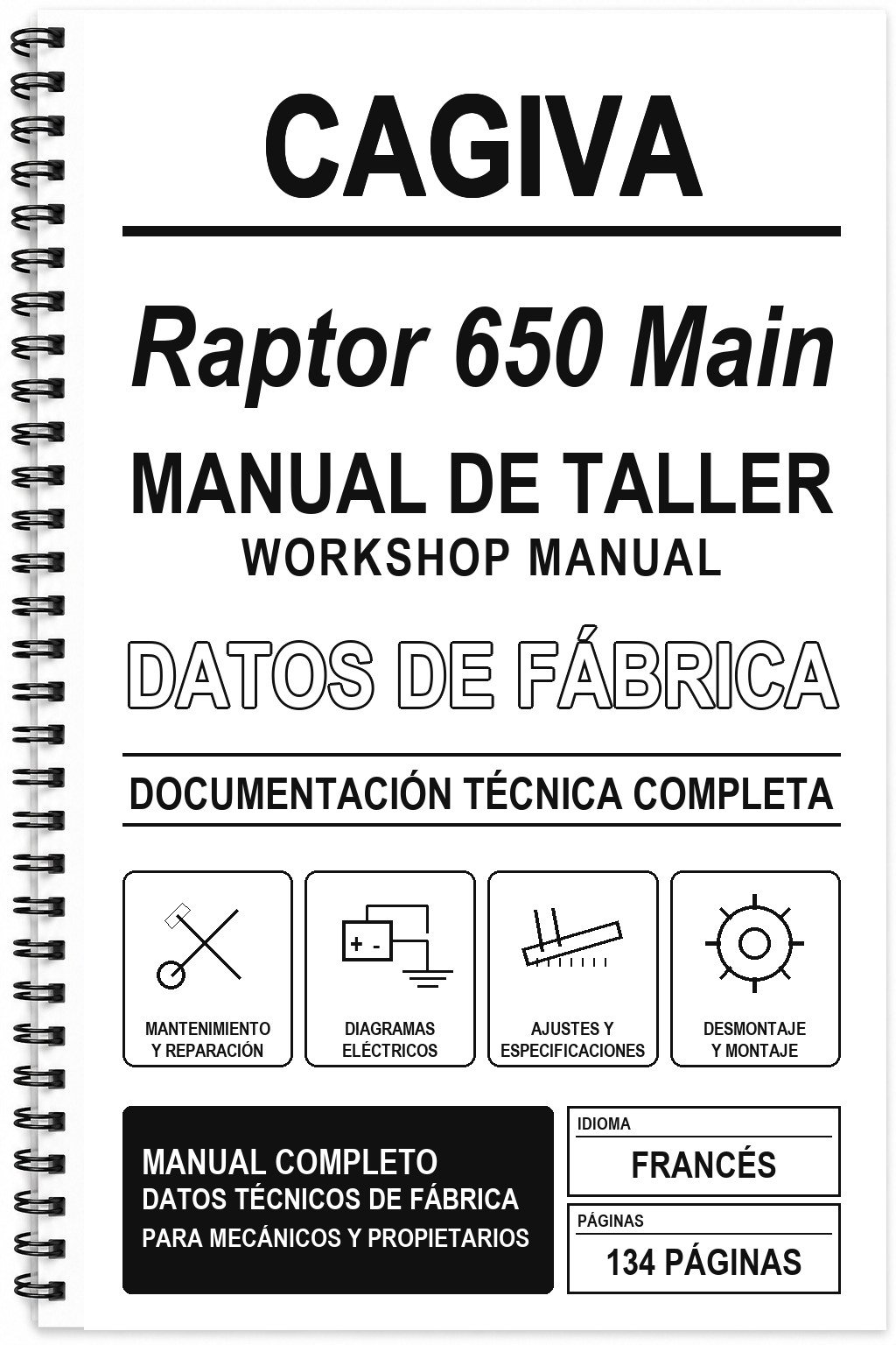 Manual de Taller Cagiva Raptor 650 Main (Francés)