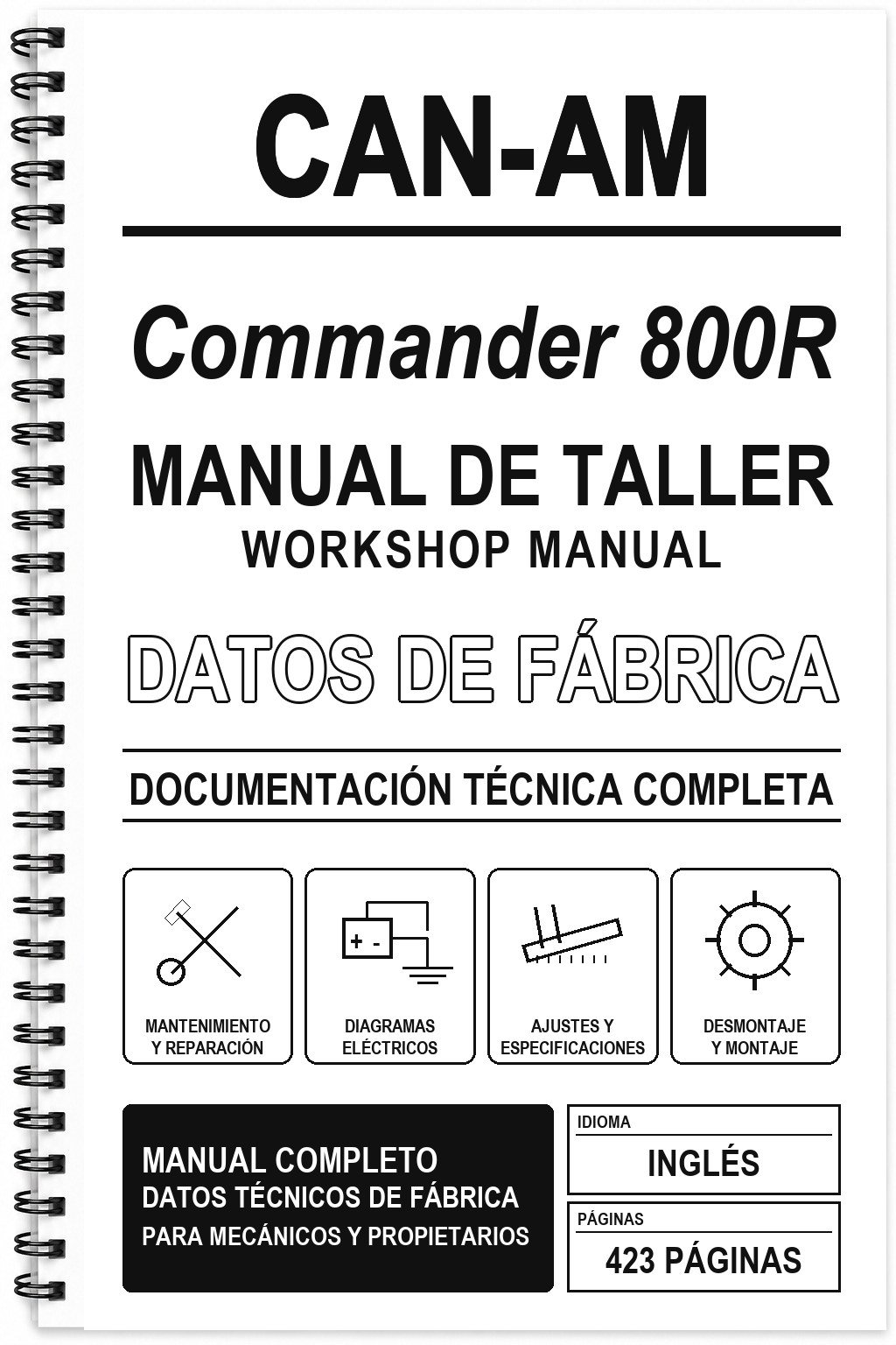 Manual de Taller Can-Am Commander 800R (Inglés)