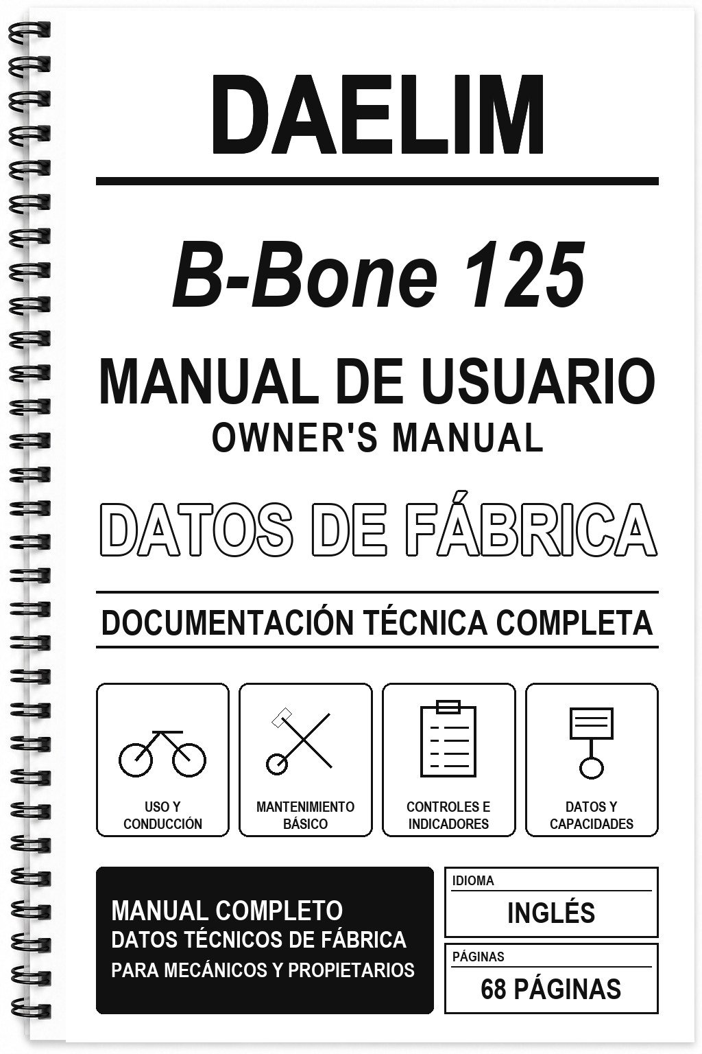 Manual de Usuario Daelim B-Bone 125 (Inglés)