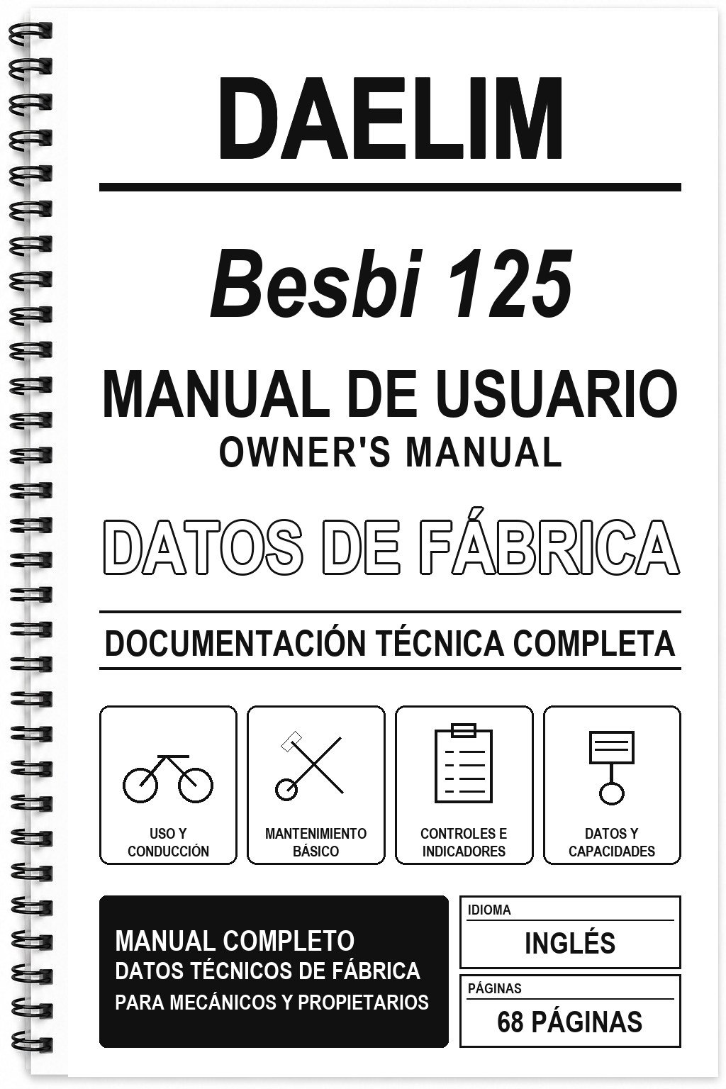 Manual de Usuario Daelim Besbi 125 (Inglés)