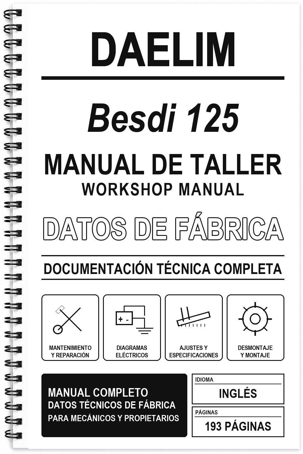 Manual de Taller Daelim Besdi 125 (Inglés)