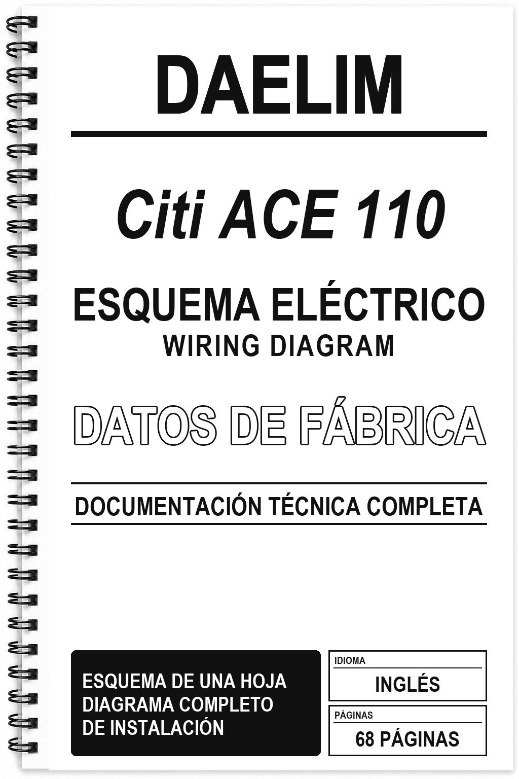 Esquema Eléctrico Daelim Citi ACE 110 (Inglés)