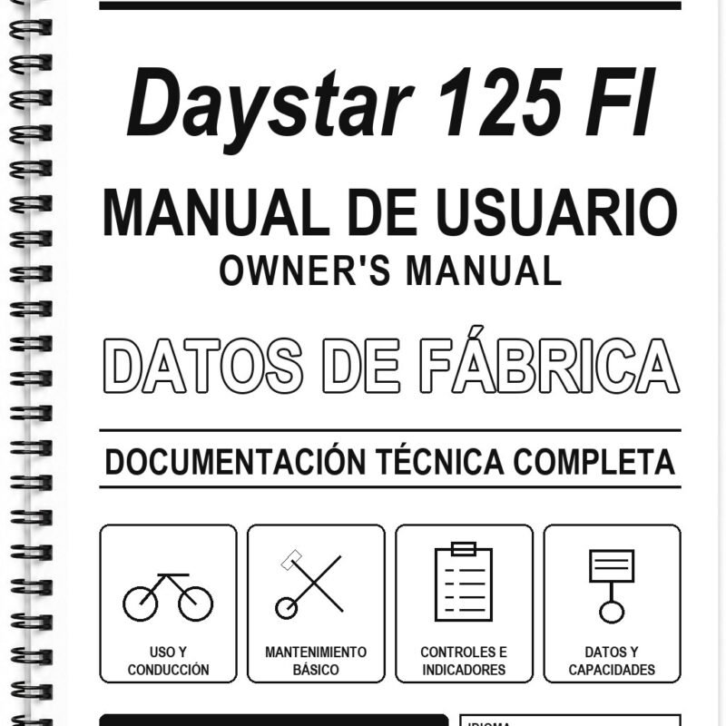 Manual de Usuario Daelim Daystar 125 FI (Inglés)