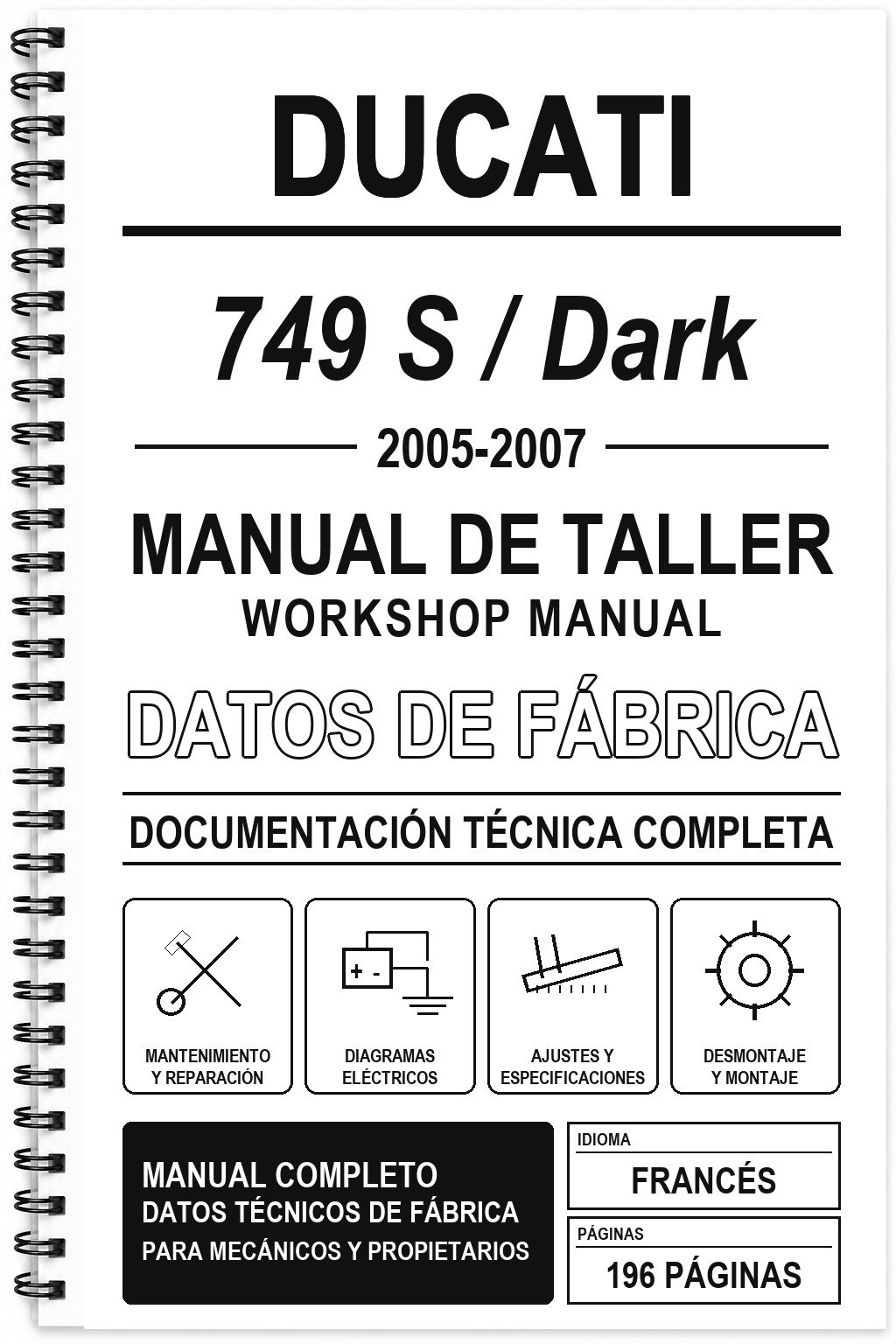 Manual de Taller Ducati 749 S / Dark (2005-2007) (Francés)