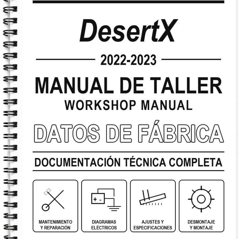 Manual de Taller Ducati DesertX (2022-2023) (Inglés)