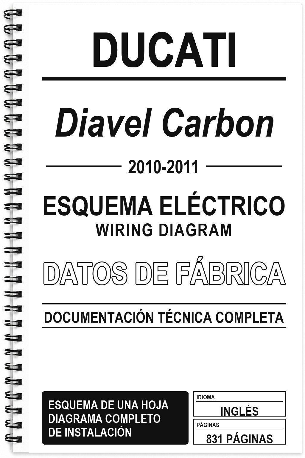 Esquema Eléctrico Ducati Diavel Carbon (2010-2011) (Inglés)