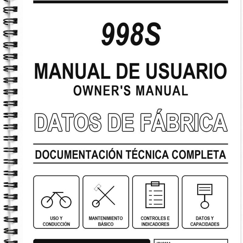 Manual de Usuario Ducati 998S (Inglés)