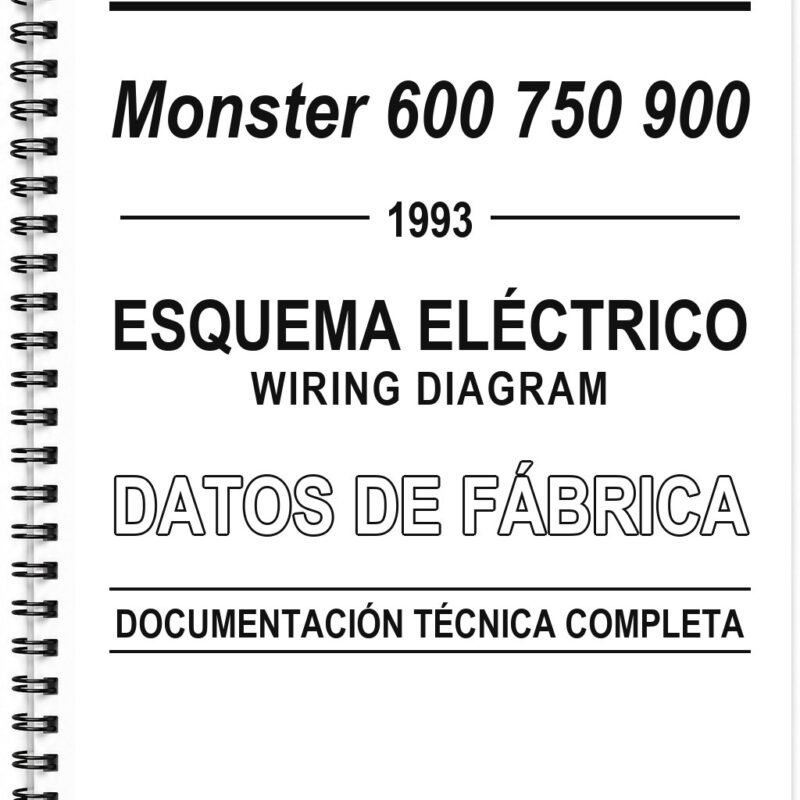 Esquema Eléctrico Ducati Monster 600 750 900 (1993) (Alemán)