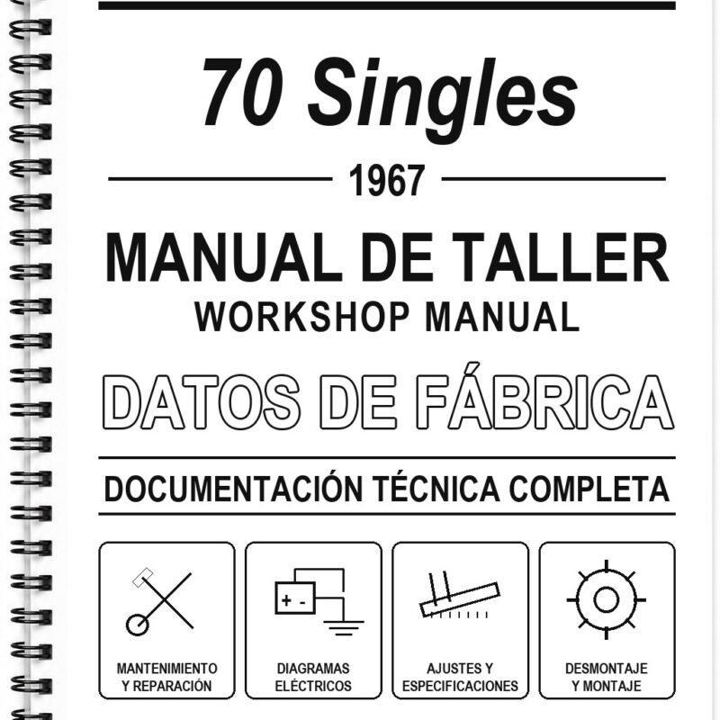 Manual de Taller Ducati 70 Singles (1967) (Inglés)