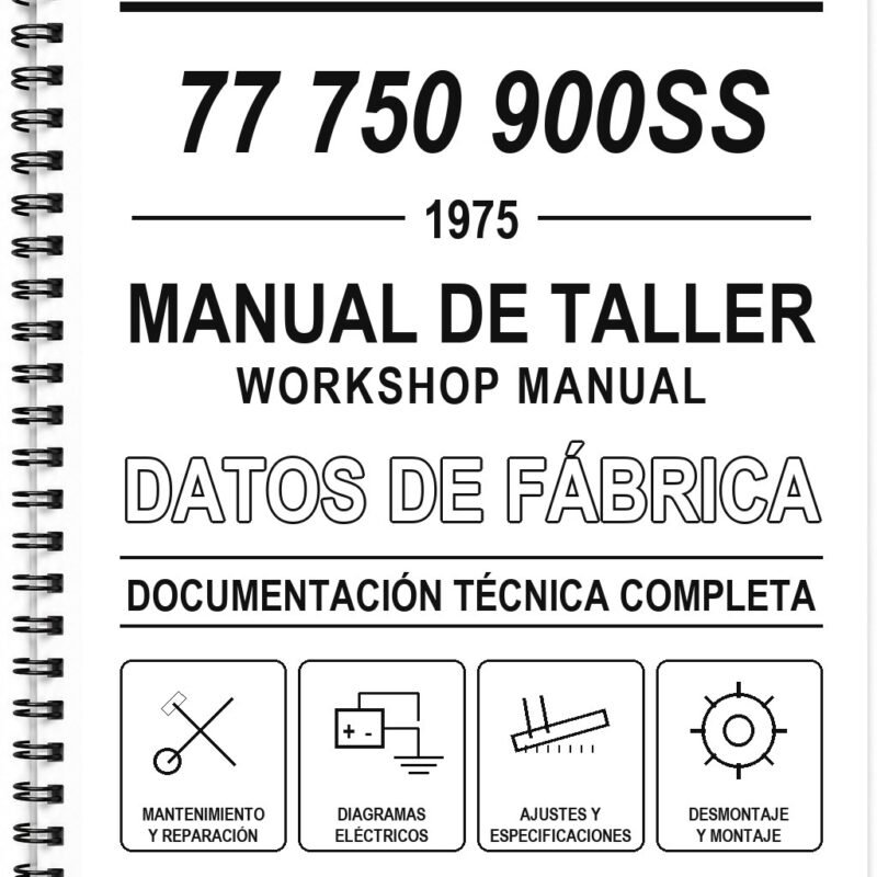 Manual de Taller Ducati 77 750 900SS (1975) (Inglés)