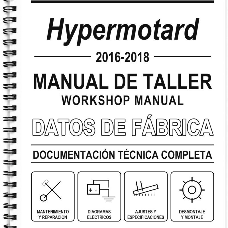 Manual de Taller Ducati Hypermotard (2016-2018) (Inglés)