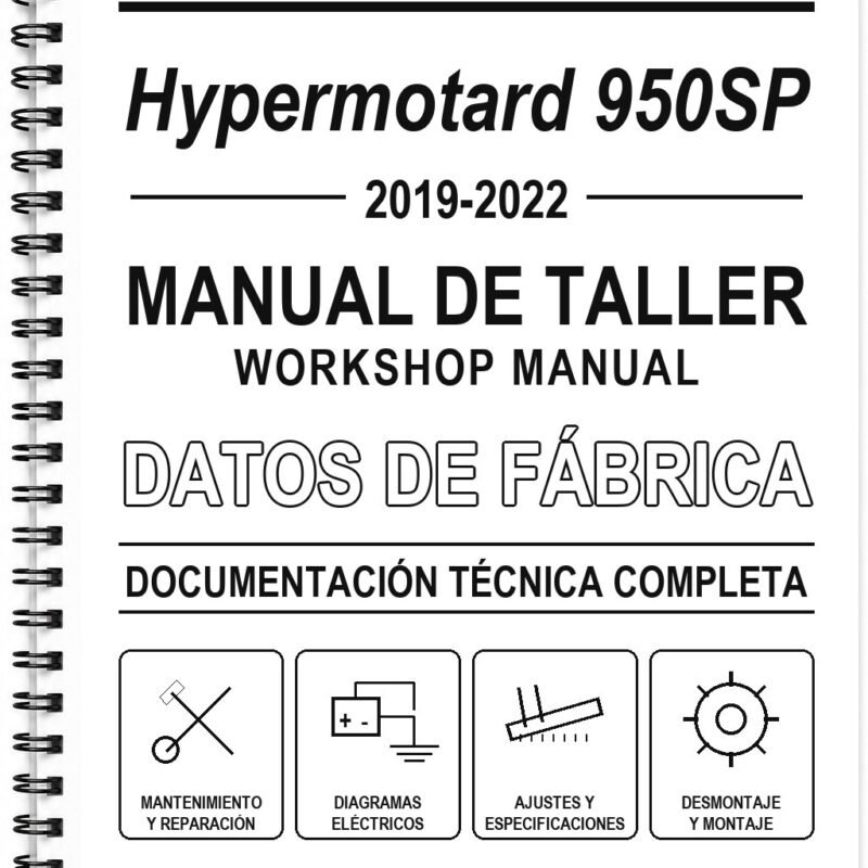 Manual de Taller Ducati Hypermotard 950SP (2019-2022) (Inglés)