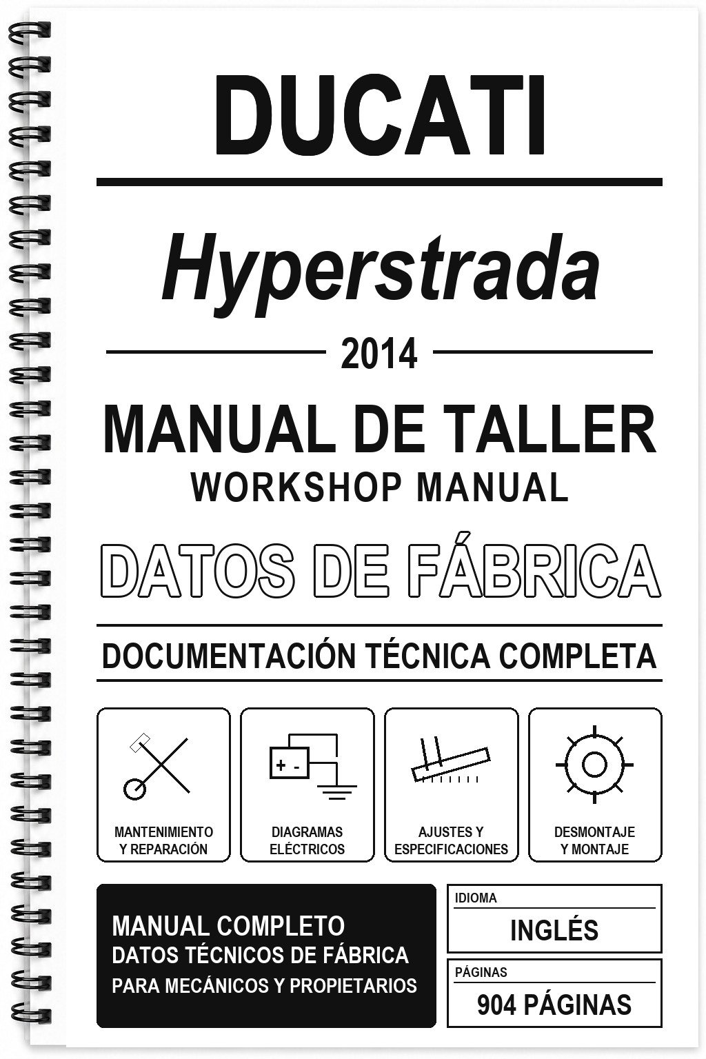 Manual de Taller Ducati Hyperstrada (2014) (Inglés)