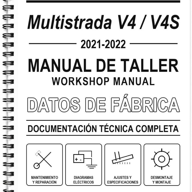 Manual de Taller Ducati Multistrada V4 / V4S (2021-2022) (Inglés)