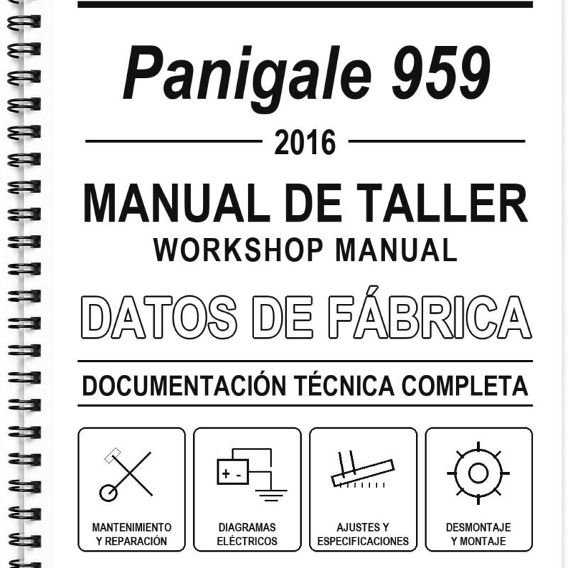 Manual de Taller Ducati Panigale 959 (2016) (Inglés)