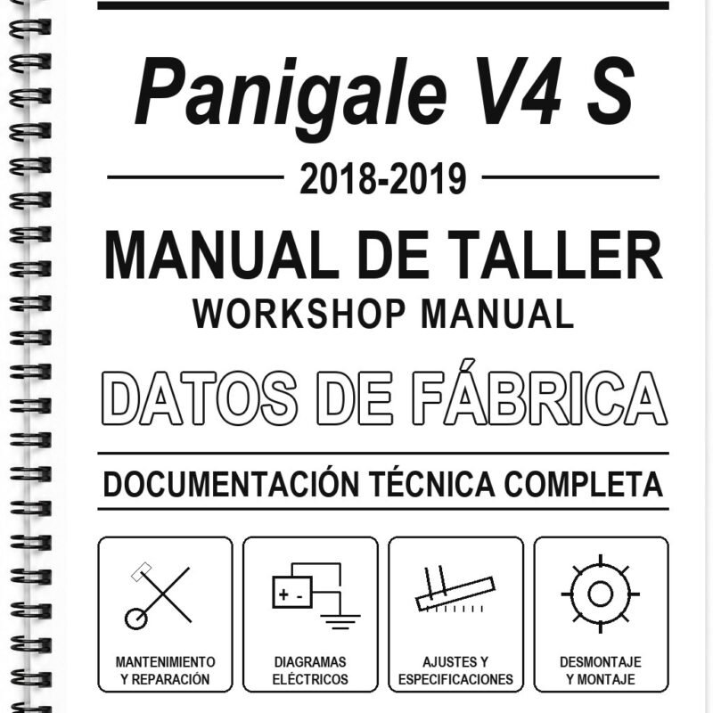 Manual de Taller Ducati Panigale V4 S (2018-2019) (Inglés)