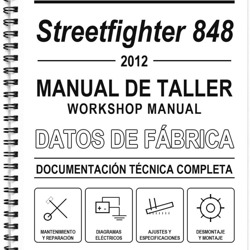 Manual de Taller Ducati Streetfighter 848 (2012) (Inglés)