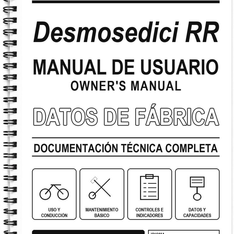 Manual de Usuario Ducati Desmosedici RR (Inglés)