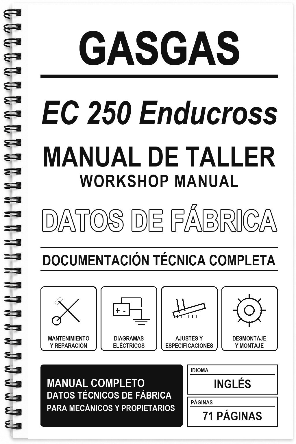 Manual de Taller GasGas EC 250 Enducross (Inglés)