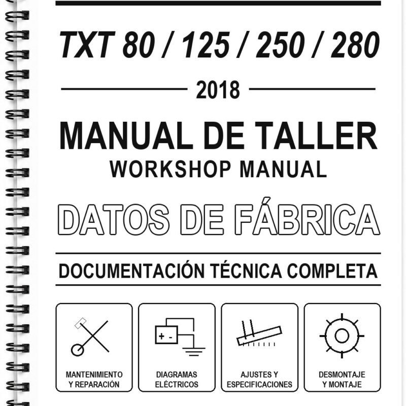 Manual de Taller GasGas TXT 80 / 125 / 250 / 280 (2018) (Inglés)