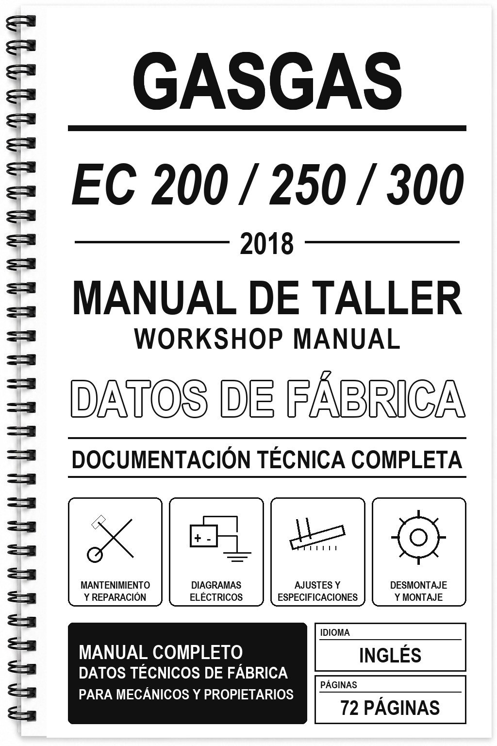 Manual de Taller GasGas EC 200 / 250 / 300 (2018) (Inglés)