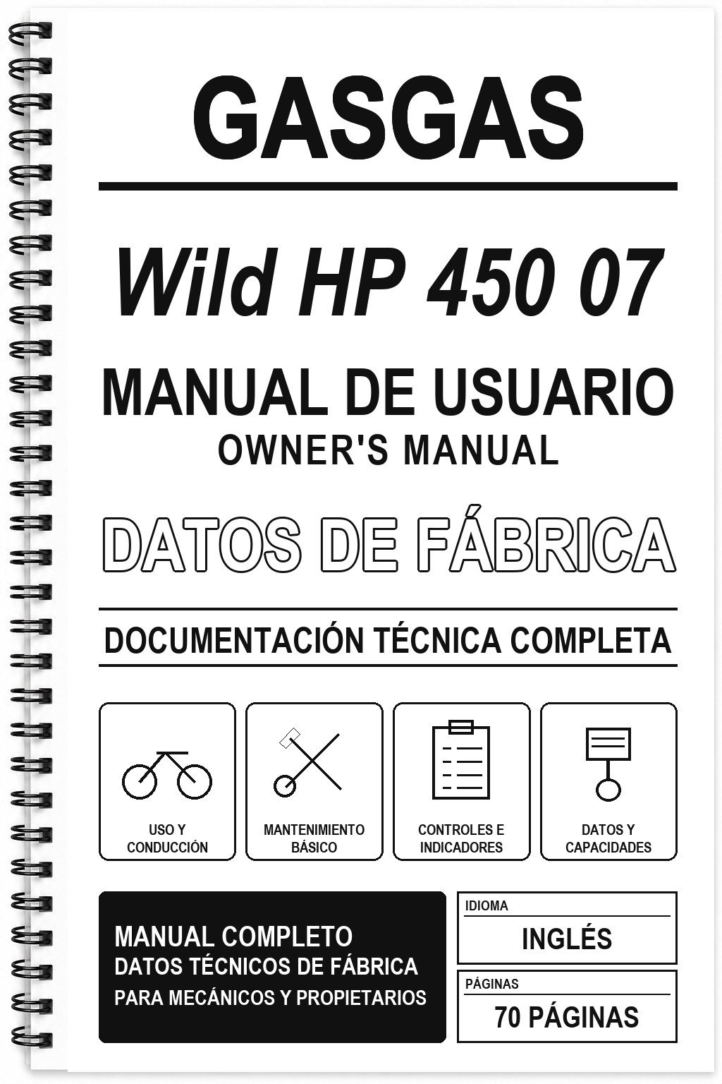 Manual de Usuario GasGas Wild HP 450 07 (Inglés)