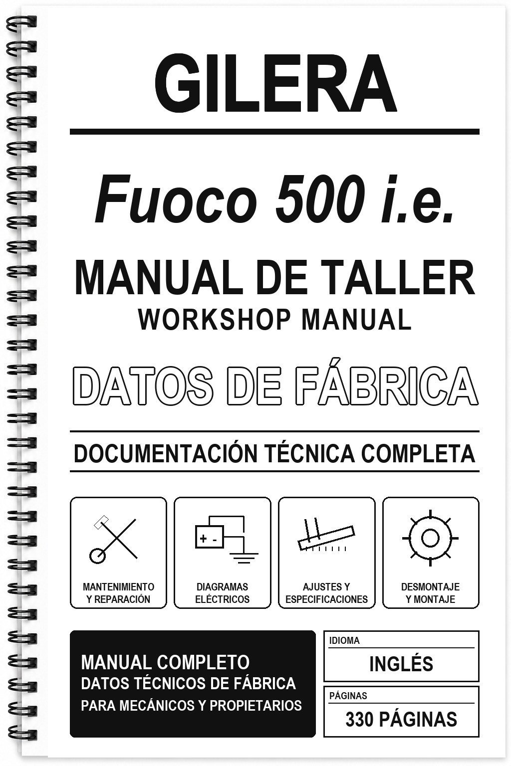Manual de Taller Gilera Fuoco 500 i.e. (Inglés)