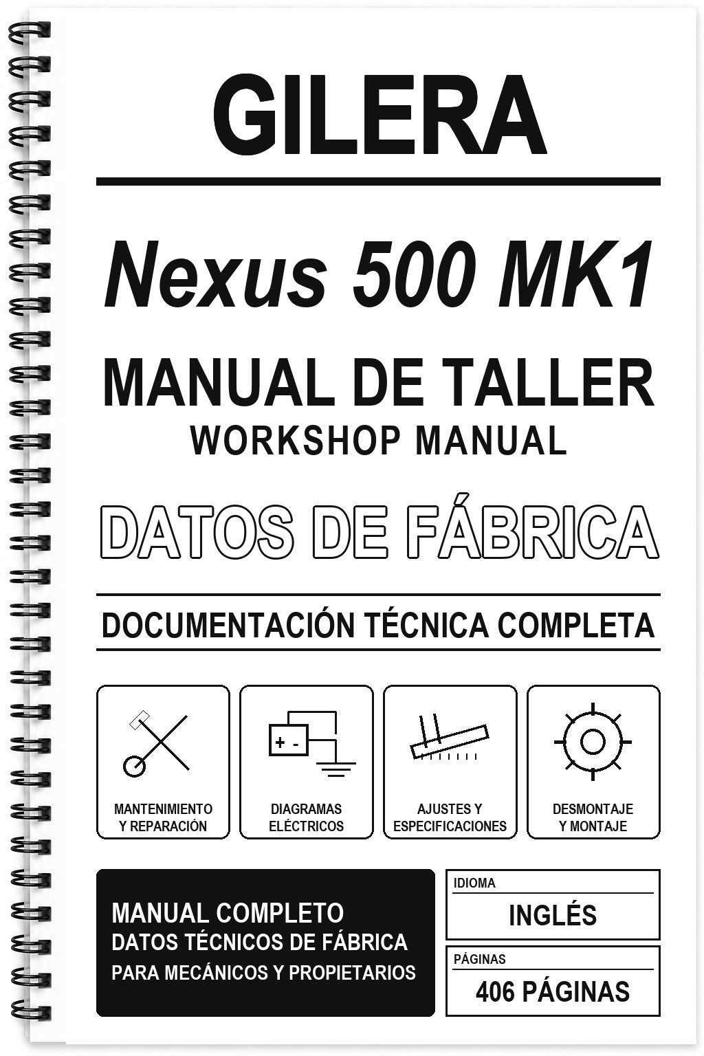 Manual de Taller Gilera Nexus 500 MK1 (Inglés)