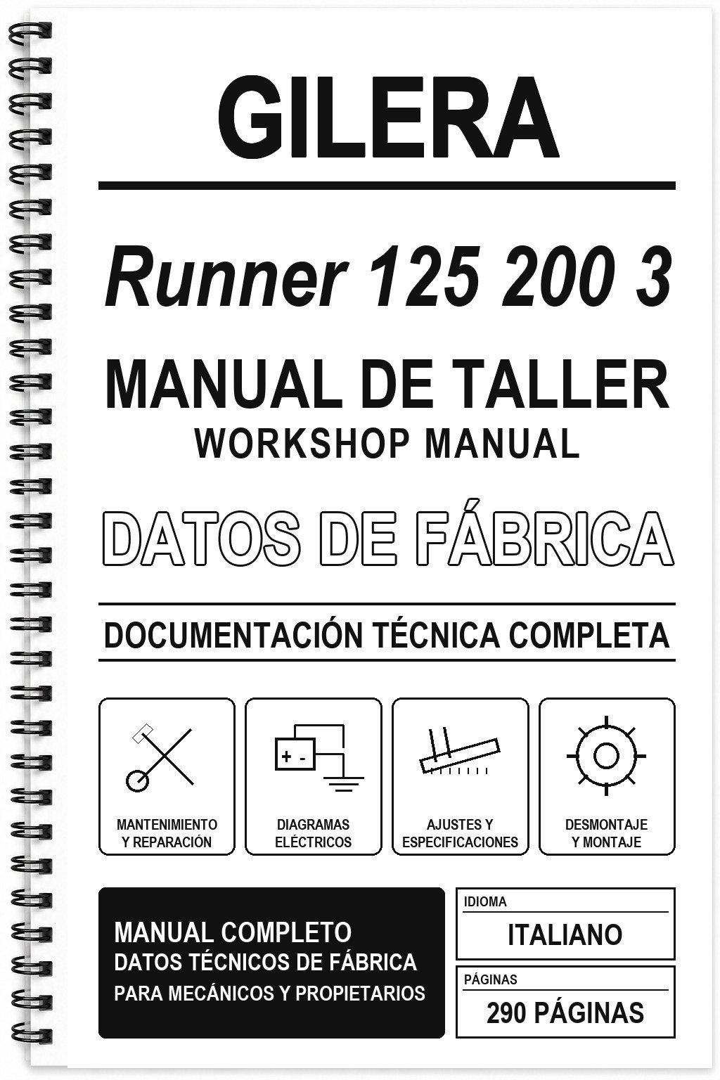 Manual de Taller Gilera Runner 125 200 3 (Italiano)