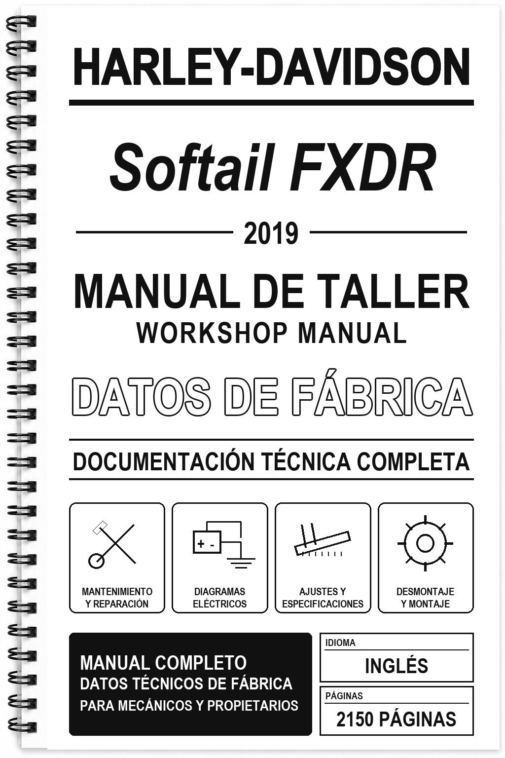 Manual de Taller Harley-Davidson Softail FXDR (2019) (Inglés)