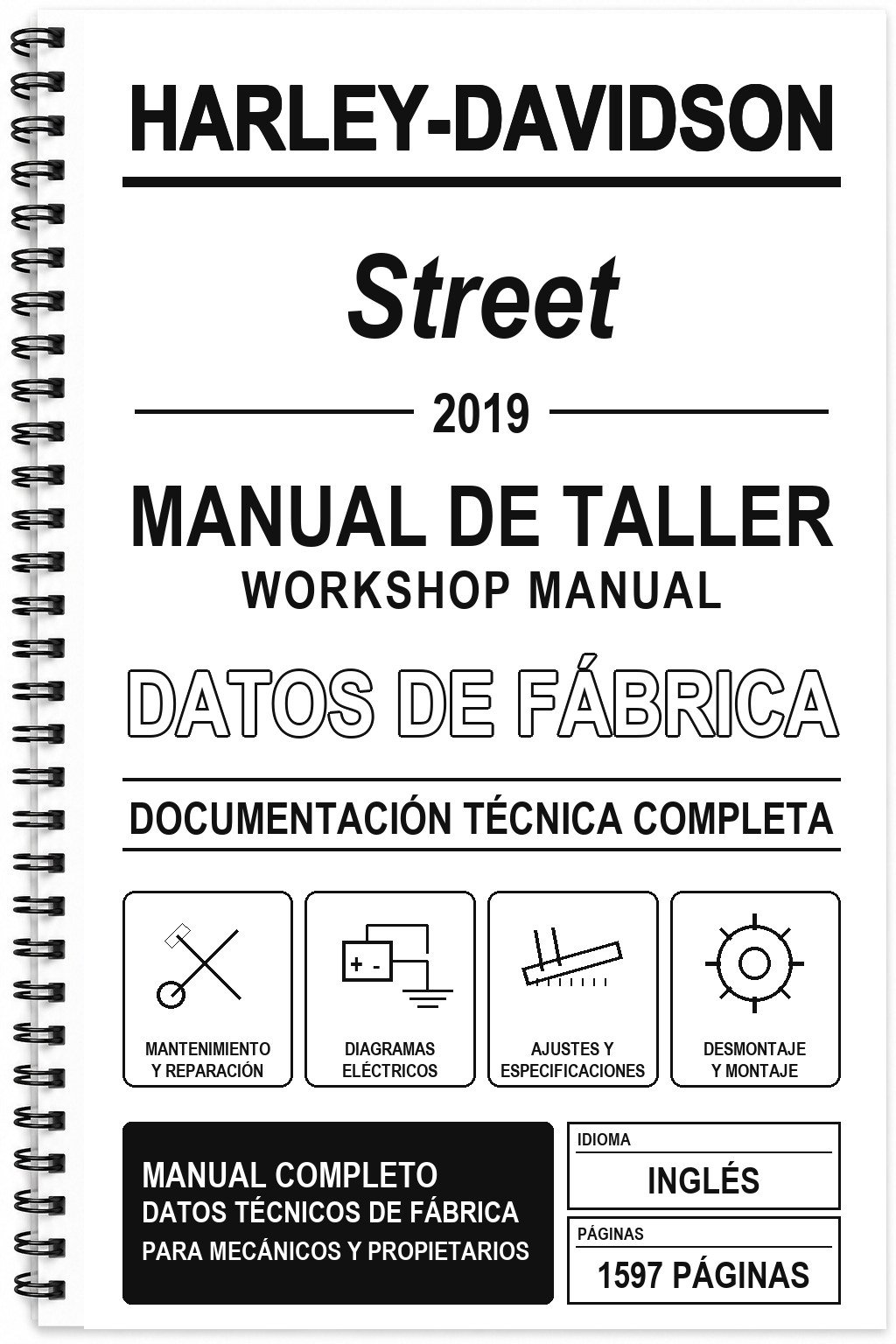 Manual de Taller Harley-Davidson Street (2019) (Inglés)